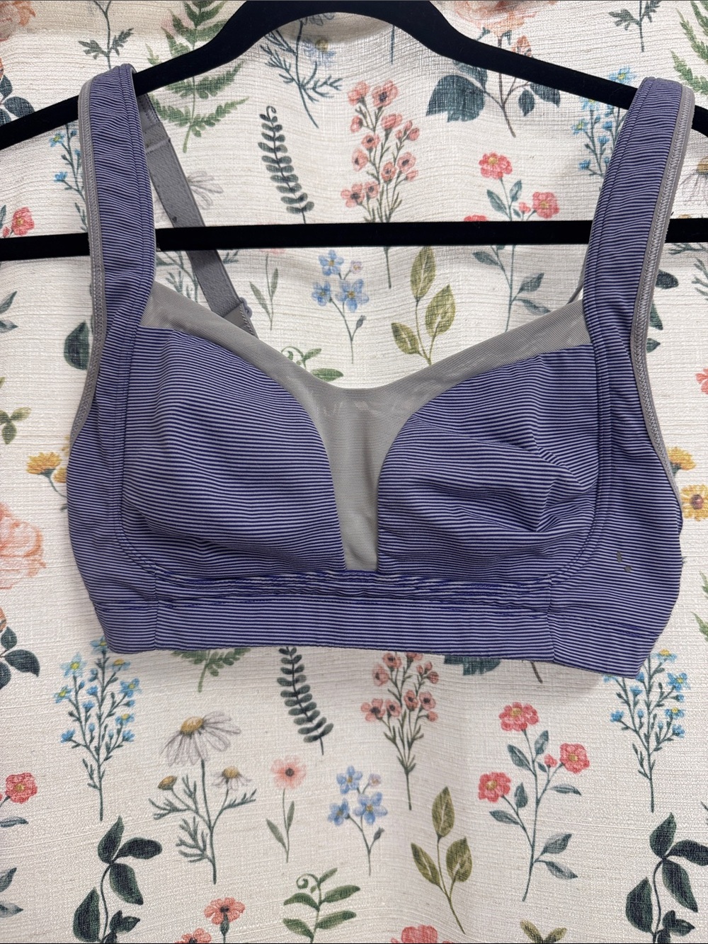 lululemon athletica Purple Striped Sports Bra